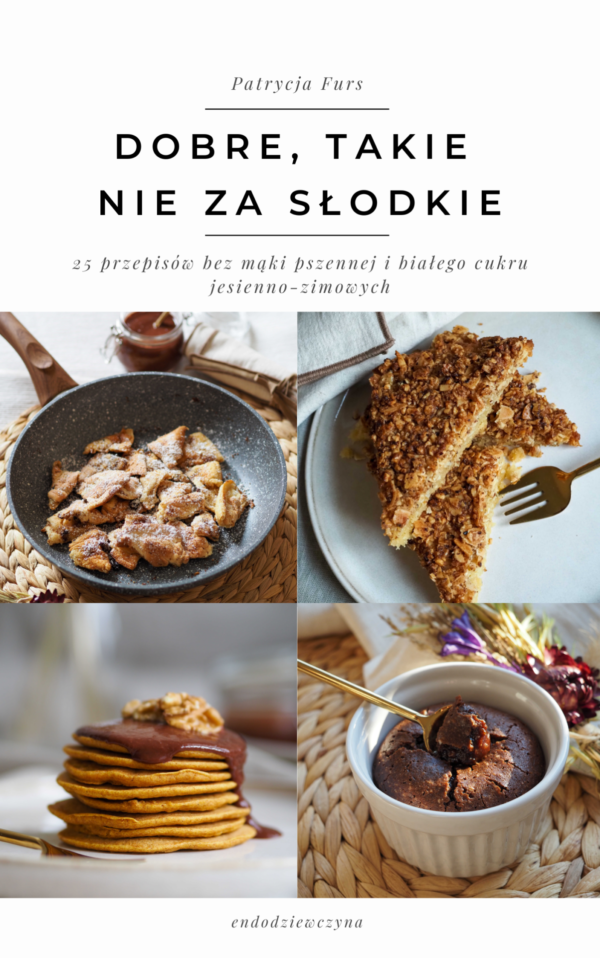 okładka ebooka z przepisami bez białego cukru i bez mąki pszennej